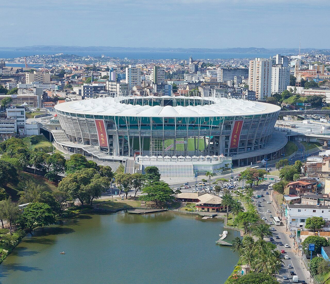 Vista do Arena Fonte Nova, em Salvador