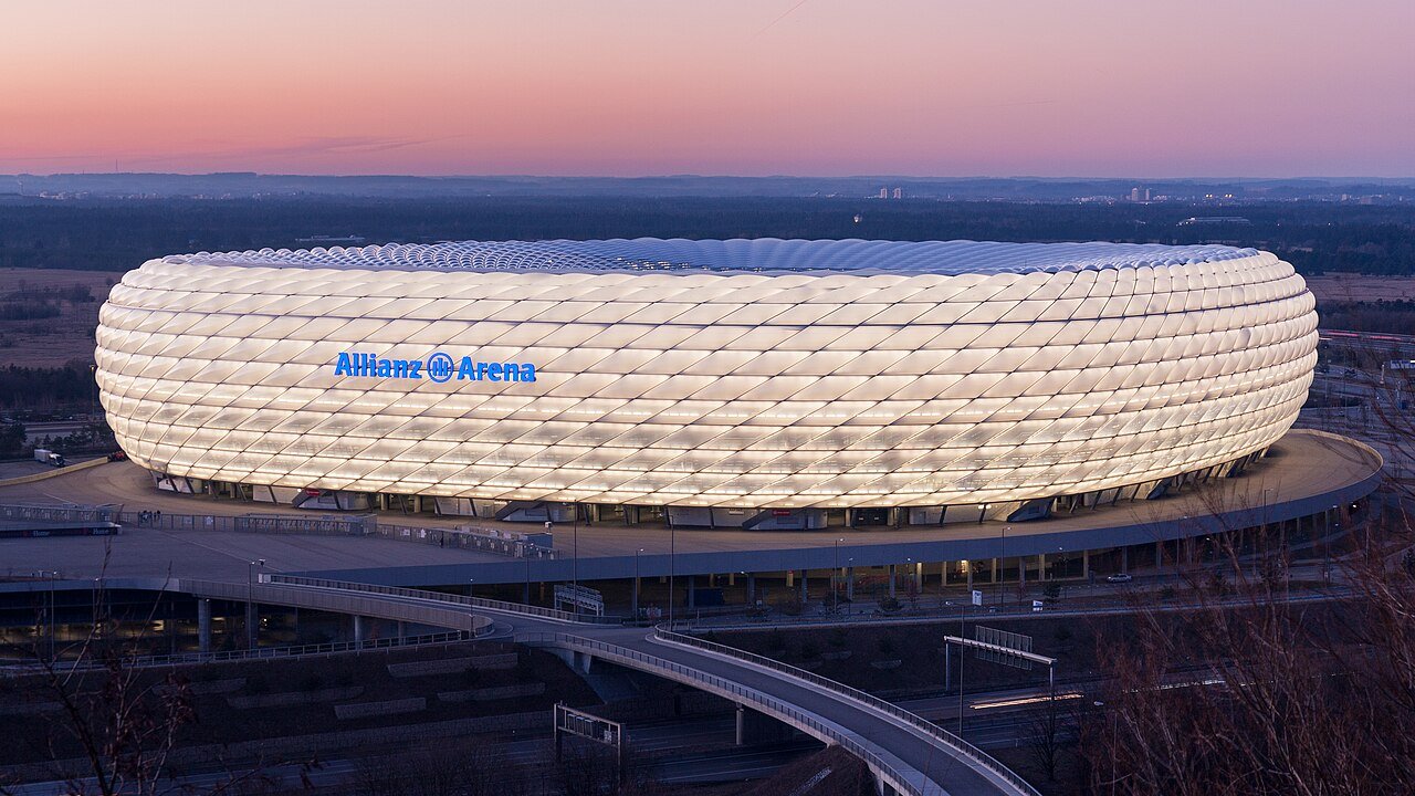 Vista do Allianz Arena, em Alemanha