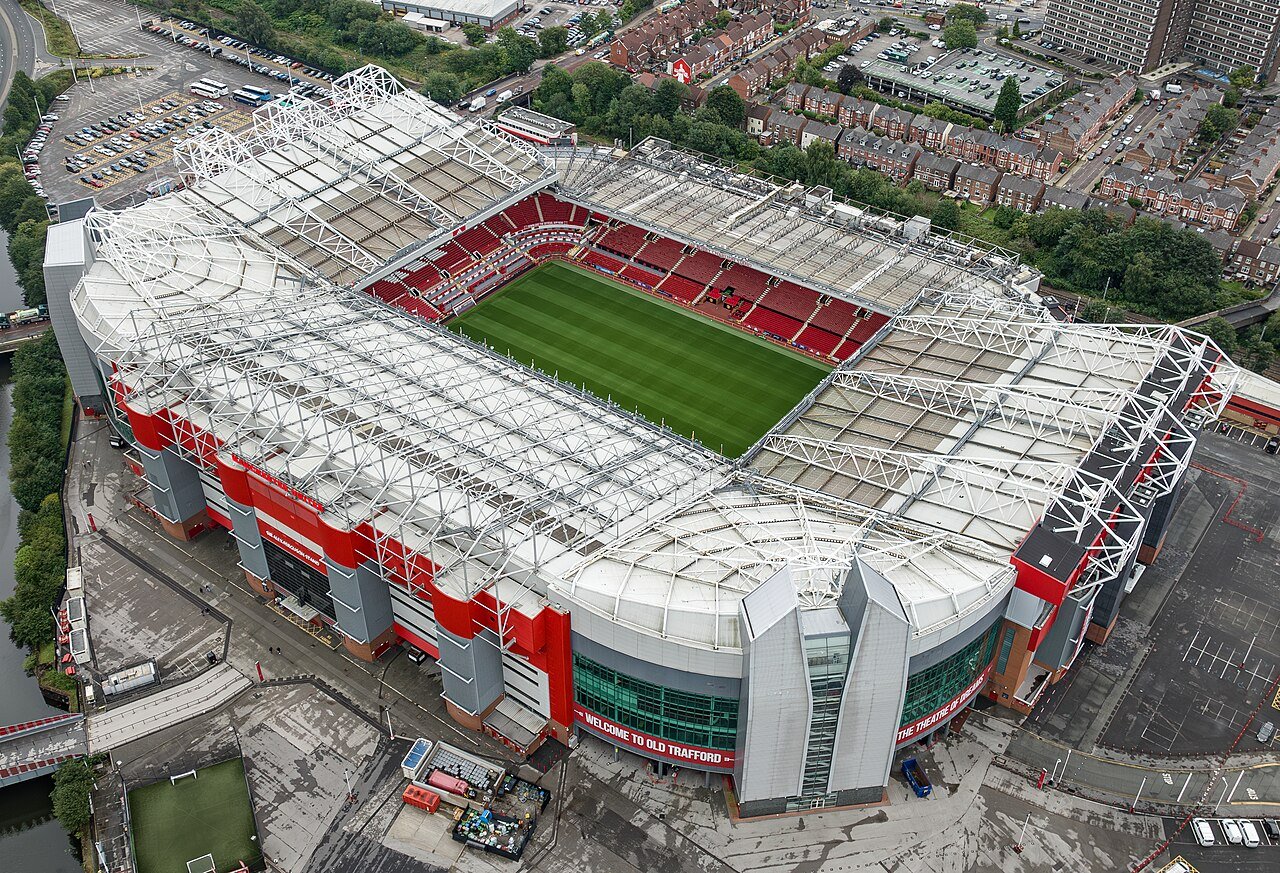 Vista do Old Trafford, em Inglaterra